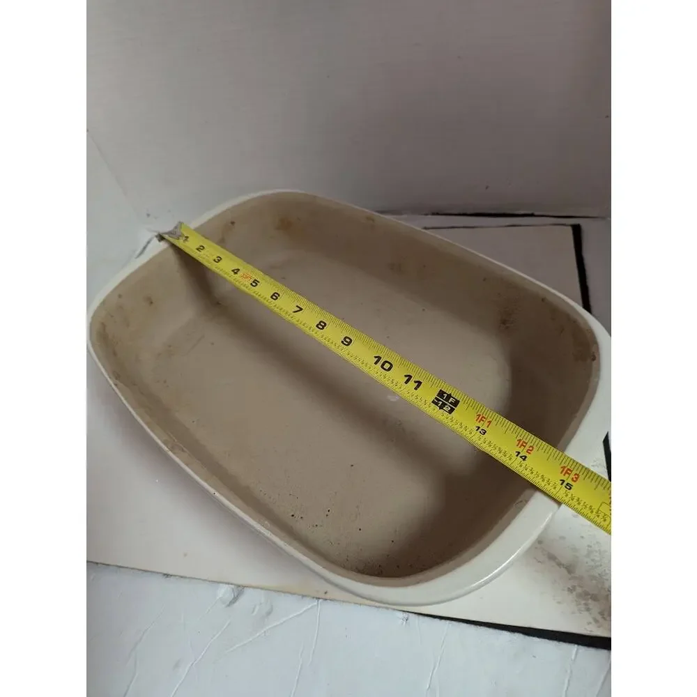 Pampered Chef Stoneware Baking Family Heritage  15 X 10 pre-owned Stone Color
